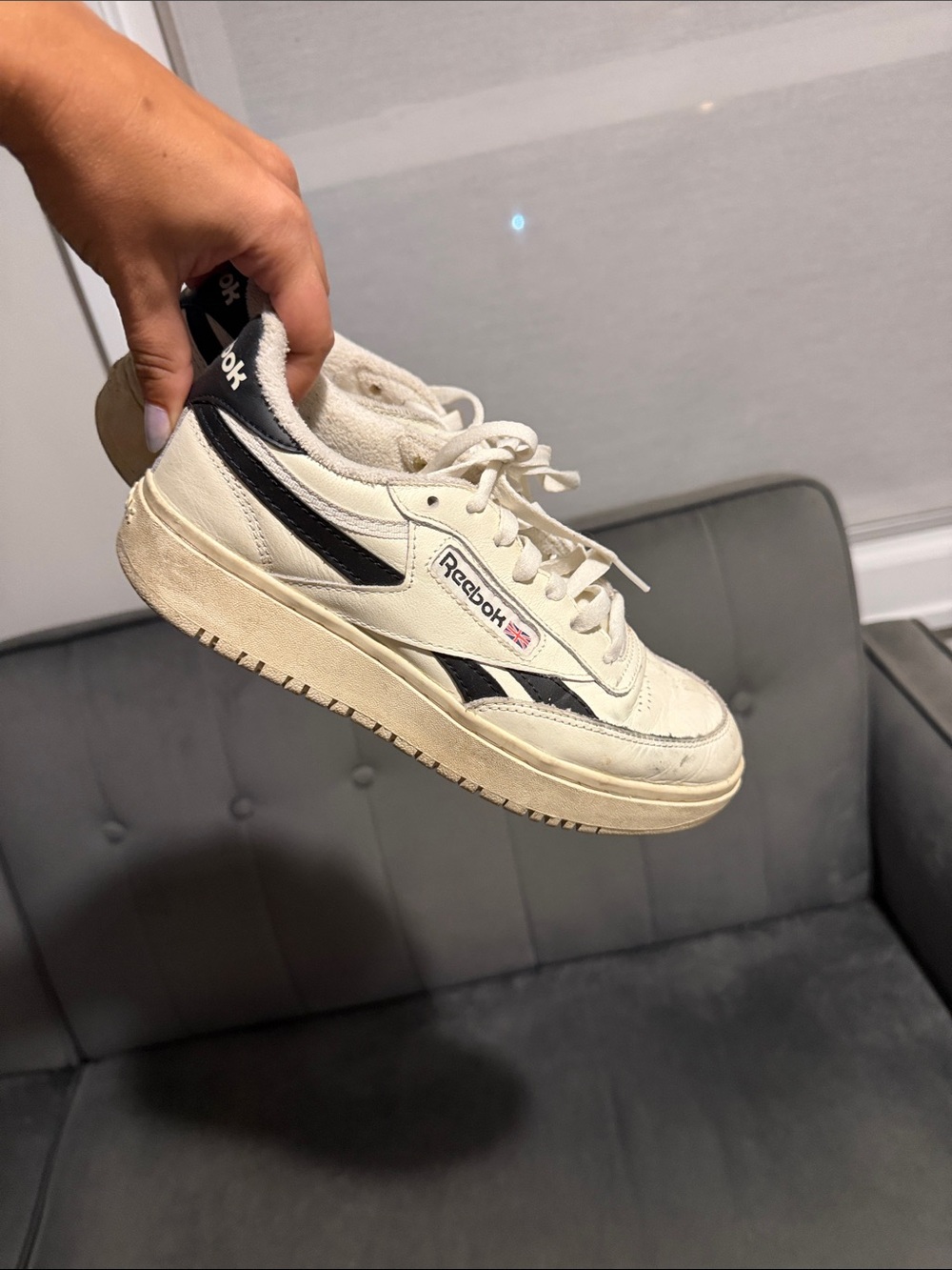 Reebok Women’s White and Black Low-Top Sneakers
